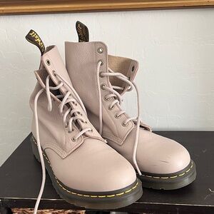 Dr. Martens Women's Light Beige Combat Boots
